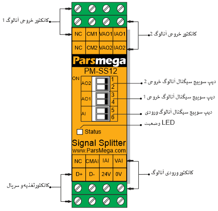 ایزولاتور و جداکننده سیگنالمدل PM-SS12ِپارس مگا.