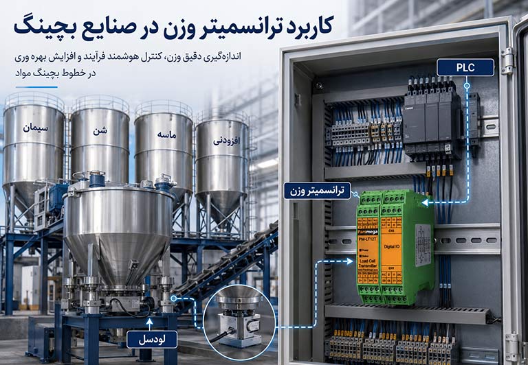 کاربرد ترانسمیتر وزن پارس مگا در صنایع بچینگ
